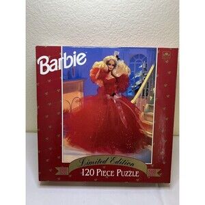 Barbie 1988 Holiday Doll 120 Pcs Puzzle Christmas‎ Limited Edition Golden SEALED